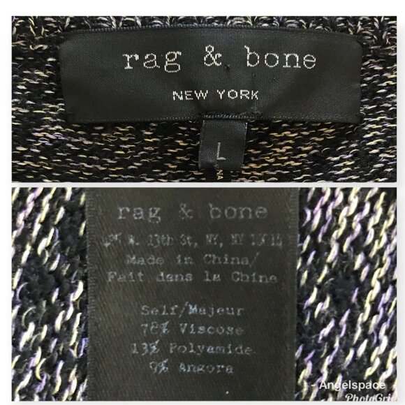 Rag & Bone Sweater lightweight marled sweater size  L - Picture 5 of 9